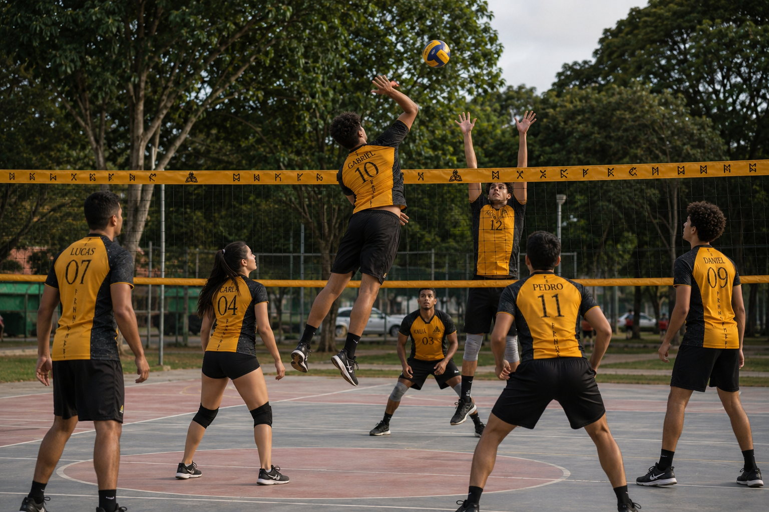 Cena da tribo Runas Vôlei